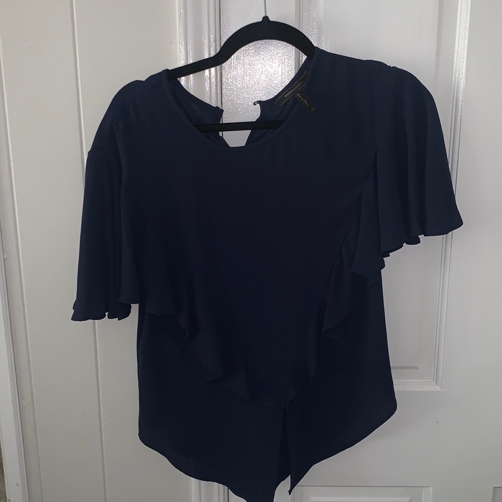 BCBG navy blue blouse